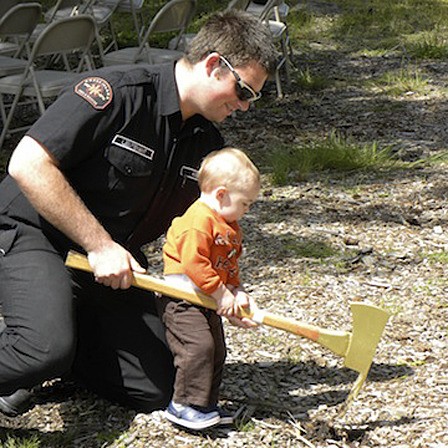 Lt. Chad Kimple and son are part of the Deer Harbor generations. His grandparents are Norm and Maryanne Carpenter.