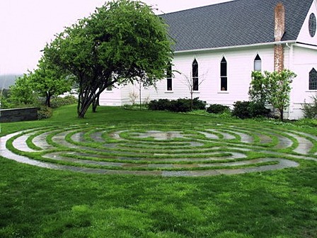 The new labyrinth at Emmanuel Episcopal Church.