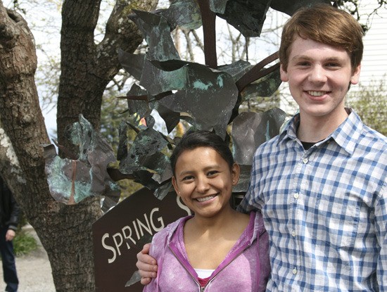 Spring Street students Reyna Ellis and Graham Crawbuck.