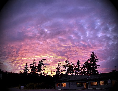 After the rain came the setting sun.