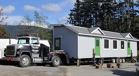 The new modular food bank building.