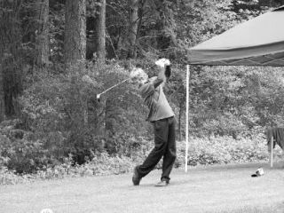 Taylor Diepenbrock tees off on the second day of the State Golf Championships. Diepenbrock finished tenth overall. The boys’ team won the second place trophy beating out 10 other schools.