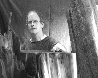 Large wood-and-steel sculptures by Islander Todd Spalti will be exhibited at the Orcas Center Gallery throughout June. A reception for the artist will be held Friday