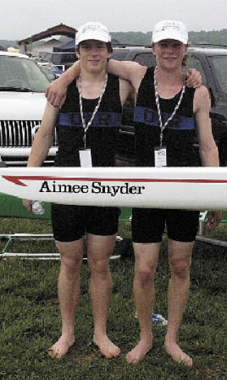 Sam Parish and Barrett North at the U.S. Rowing Youth National Championship in Cincinnati