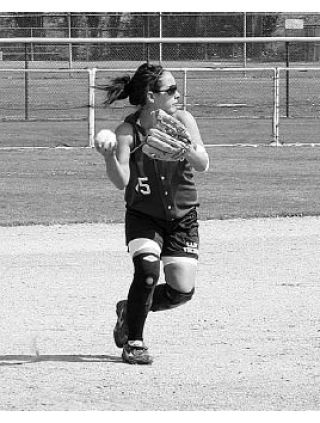 Orcas Island Viking shortstop Cara Peacock playing at the State Tournament in Yakima.