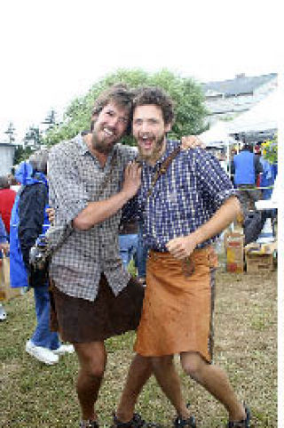 Above left: Timbha Bell from Twisp and James Most from Walla Wall came to the Library Fair to visit their friend