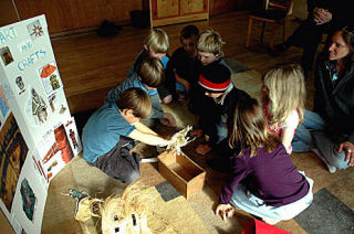 OASIS home-schoolers involved in hands-on learning. This year