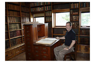 Christopher Peacock in the Moran Mansion Library at Rosario Resort.