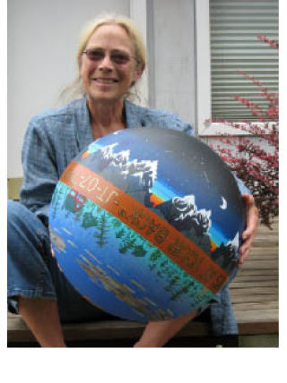 Judy Tepley with one of her creations.