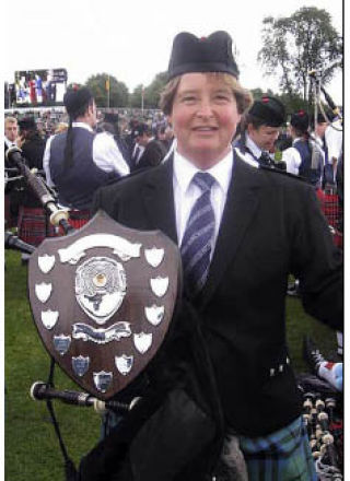 Helen Sanders at the World Pipe Band Championships in Glasgow