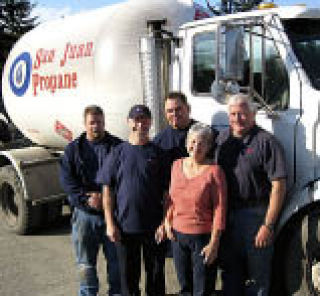 San Juan Propane Orcas staff from left to right: Erick Crowe