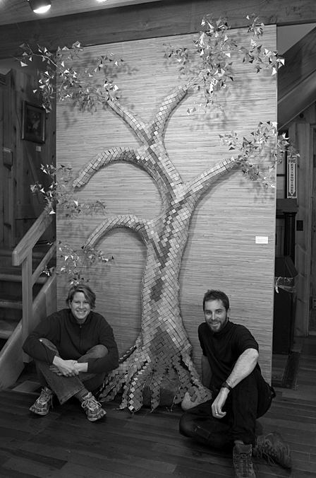 Tina Brown and Geoff Shilling with their creation.