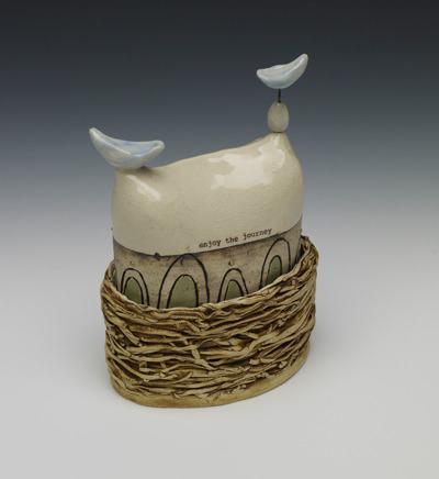 Covered Pot by Sharon Bartmann