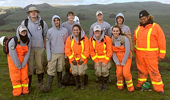 AmeriCorps NCCC team "Blue 7" at a previous assignment