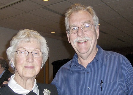 George Shangrow with Chamber Music Festival enthusiast Barbara Wheeler.