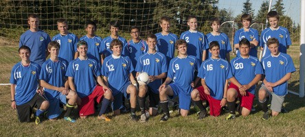 Above: the 2012 boys soccer team. Back row: Matt Stolmeier