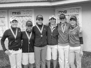 Top six girls’ Northwest 2B League Champions (left to right) Medalist