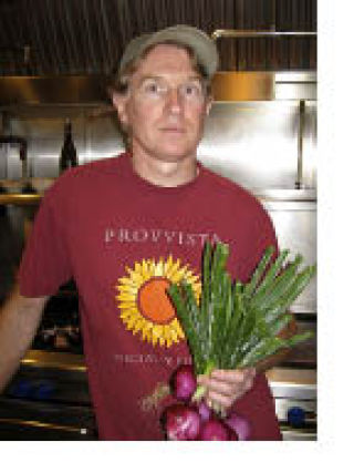 Geddes Martin in the kitchen at the Inn at Ship Bay.