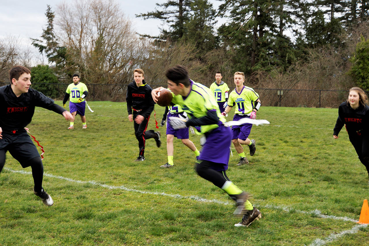 Saints football team dominates first home game