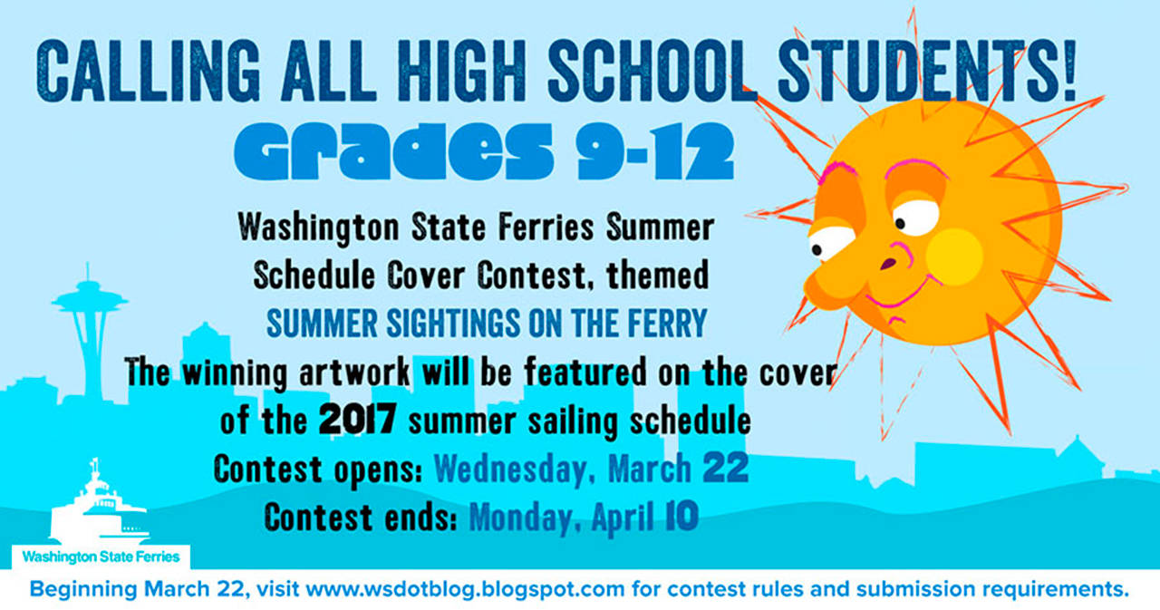 Washington State Ferries’ summer schedule cover contest