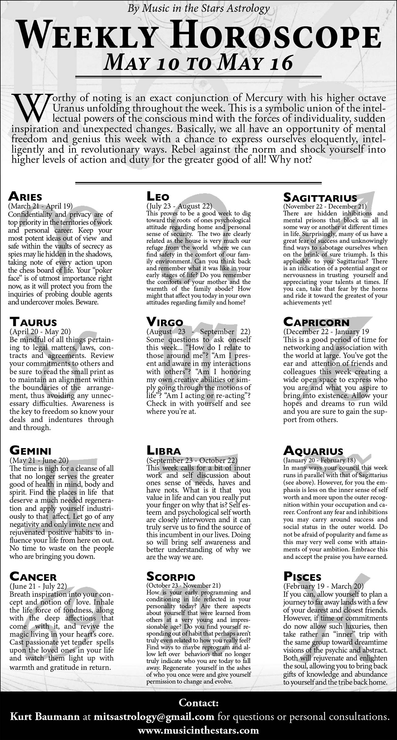 Weekly Horoscope | May 10–16