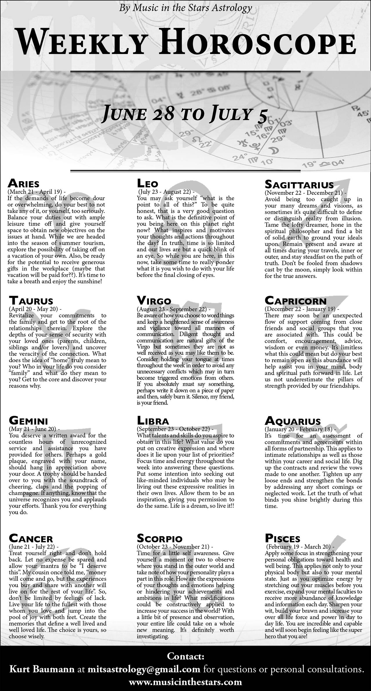 Weekly Horoscope | June 28-July 5