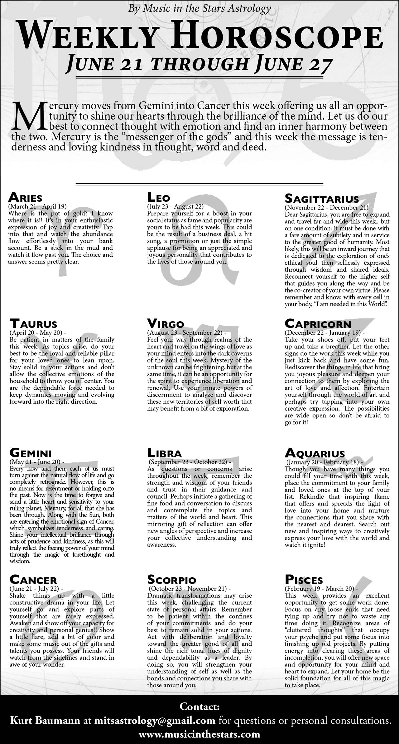Weekly Horoscope | June 21–28