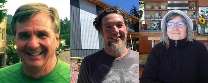 Left to right: Jim “Duff” Duffield; Jeff Ludwig and Peg O’Hara.