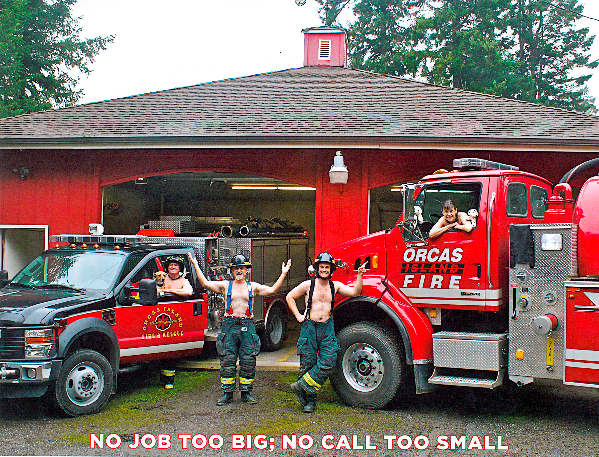 Orcas Fire and Rescue staff stars in nearly nude calendar