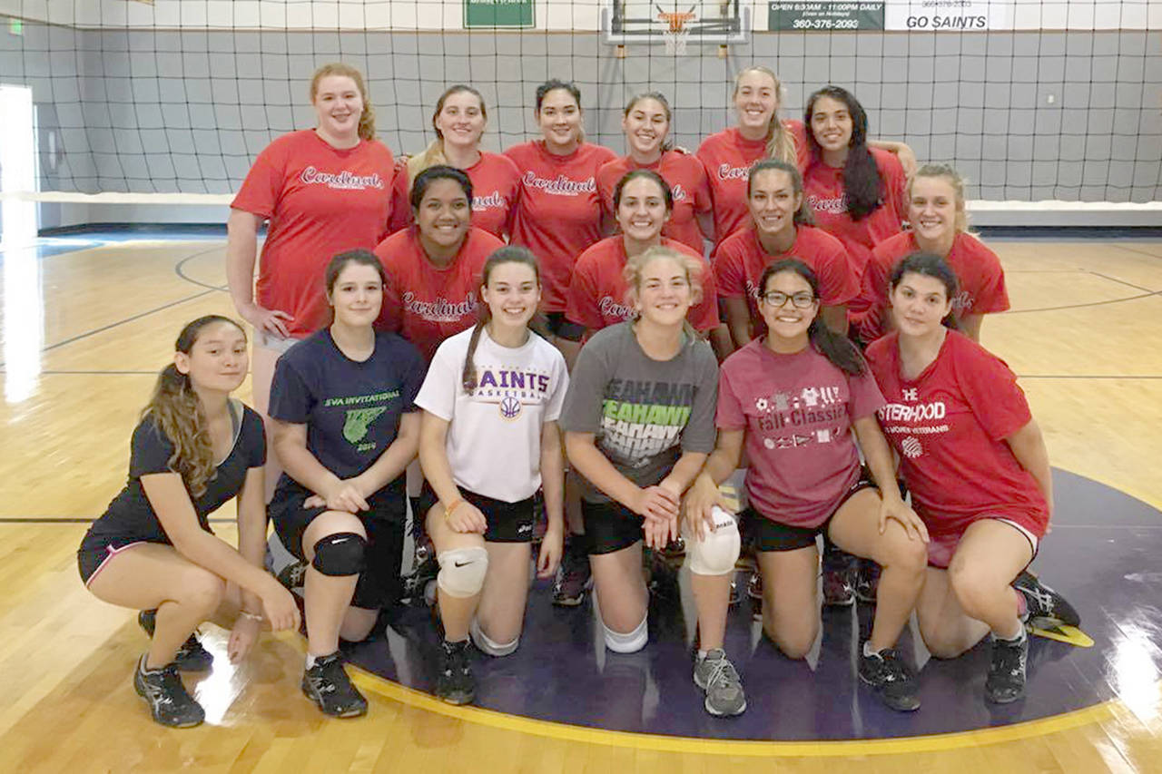 OCS volleyball players attend Skagit Valley College vb camp
