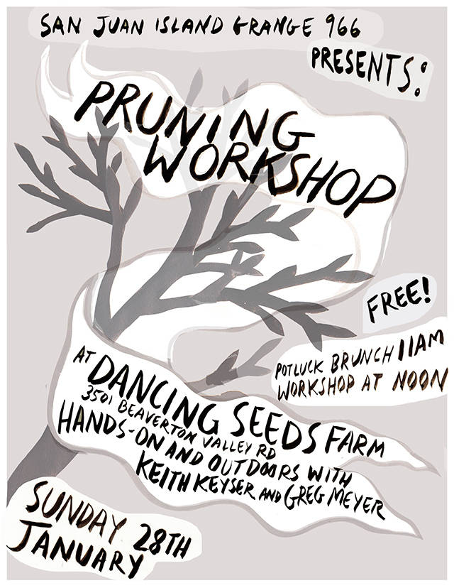 Free pruning workshop at San Juan Island’s Dancing Seeds Farm