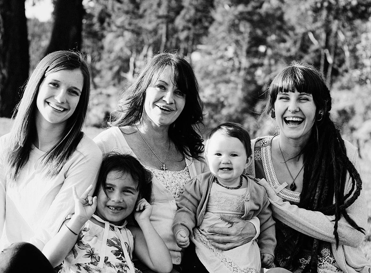 Contributed photo/Cere Demuth                                From left to right: Daughters Celia and Olive; mother Mary; grand-daughter Nadine; and daughter Daisy.