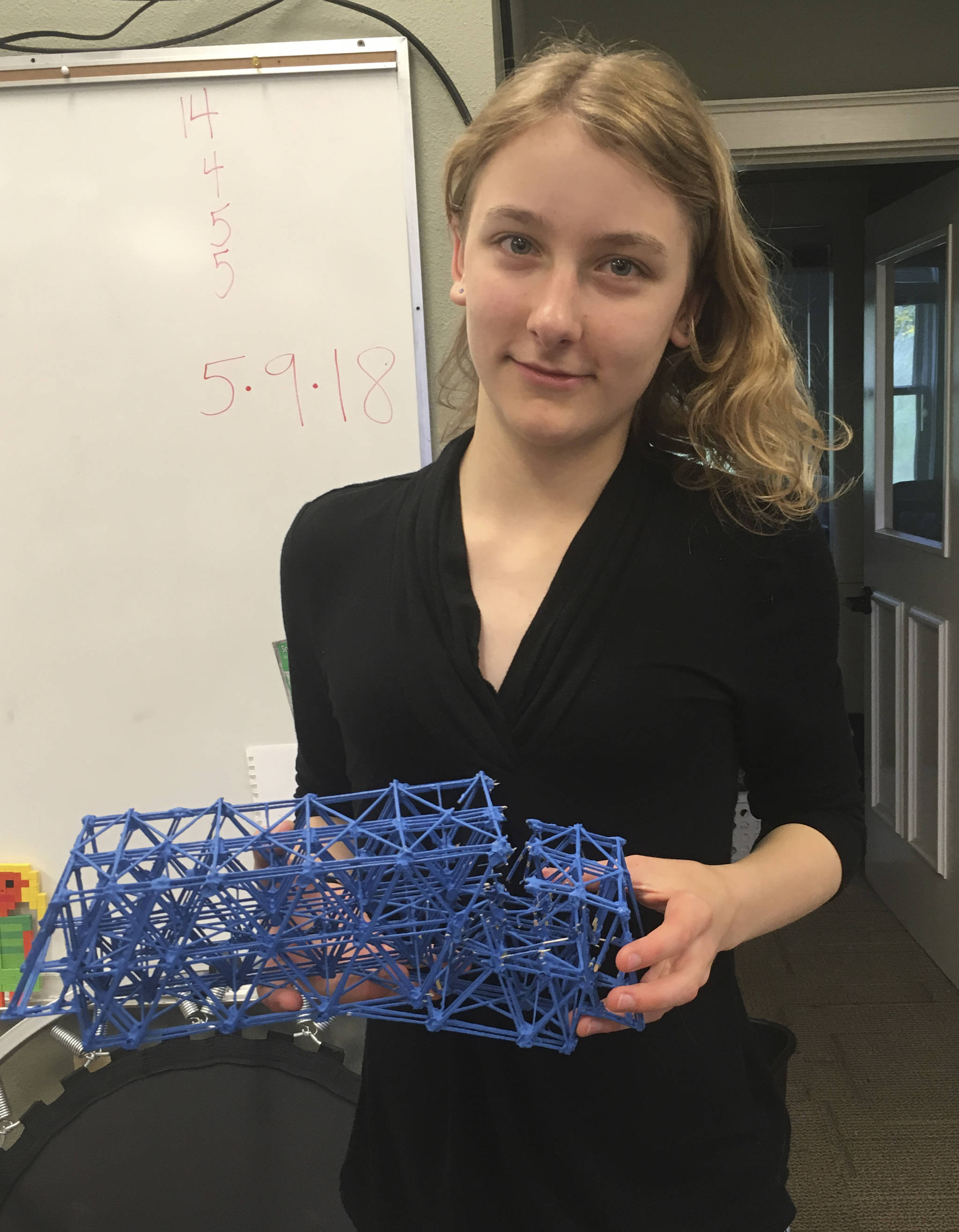 Students build bridge out of toothpicks