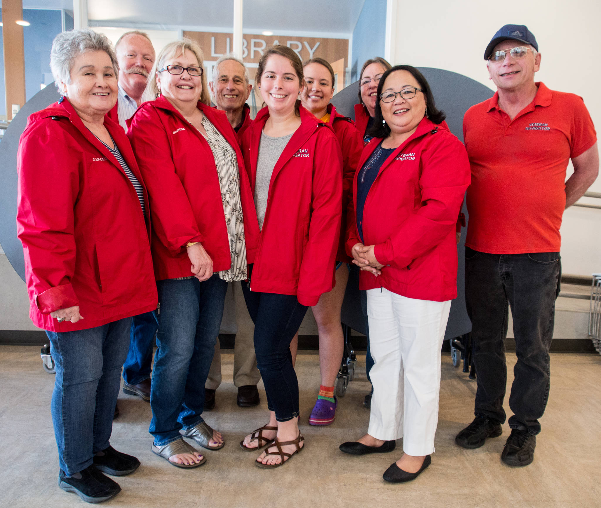 Some of the more than 12 members of the Veteran Navigator Program team that came to Orcas on June 19.