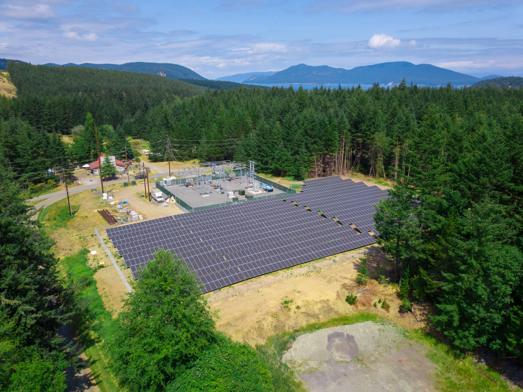 The solar project on Decatur Island.