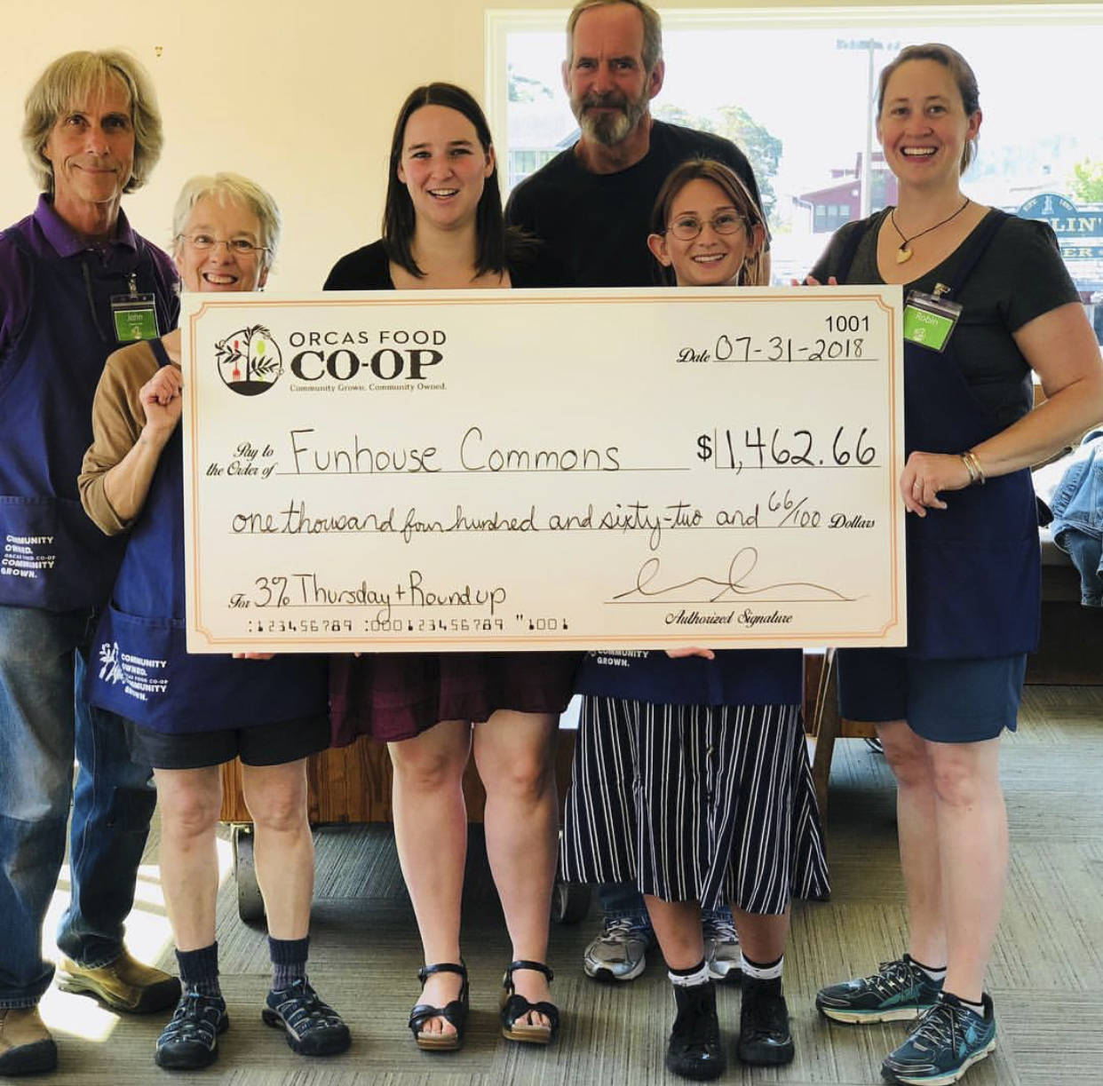 Co-op gives $1,400 to Funhouse