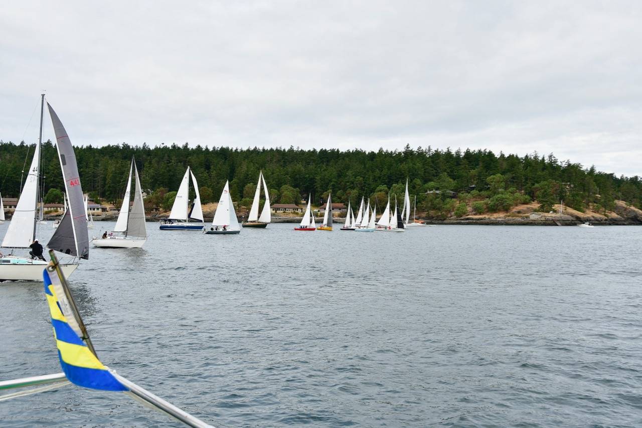 Contributed photo/San Juan Island Yacht Club                                The boats at the start of the race.