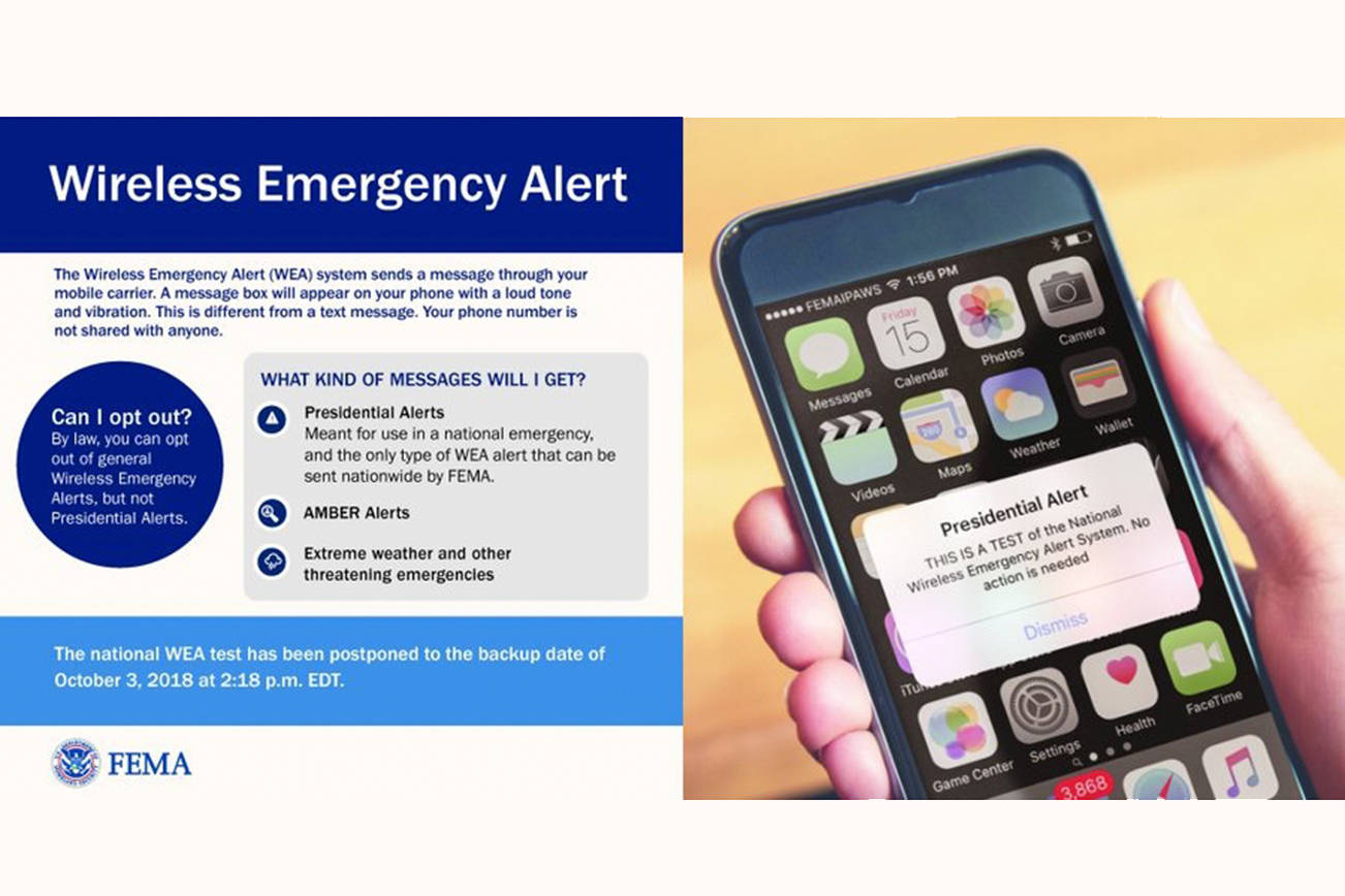 Test of the National Wireless Emergency Alert System