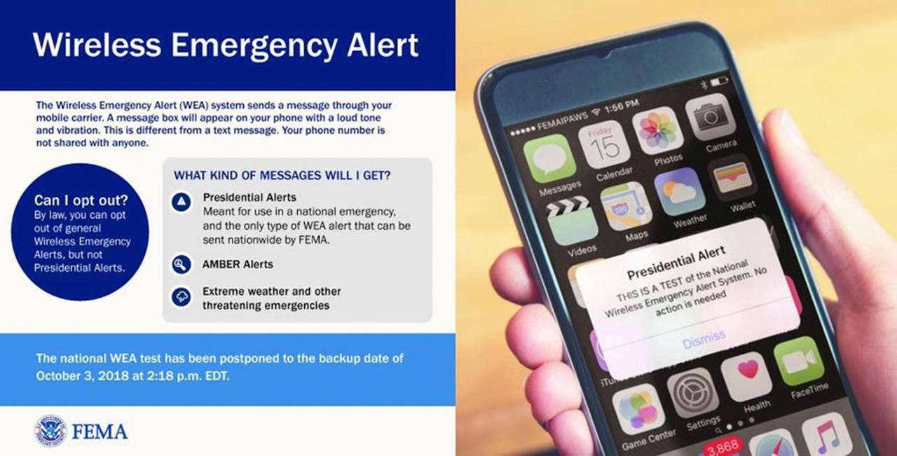Test of the National Wireless Emergency Alert System