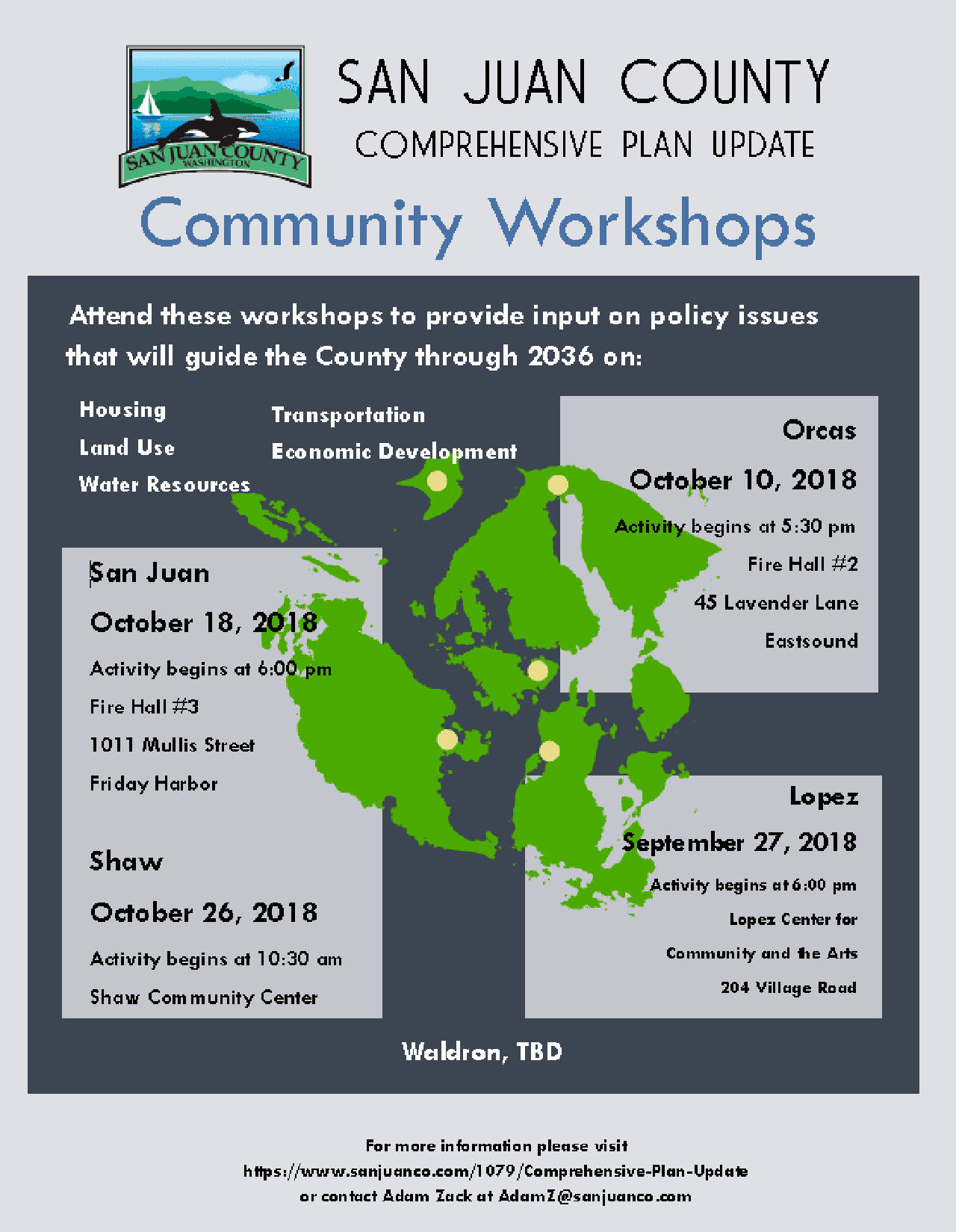 Orcas Community Workshop, Oct. 10