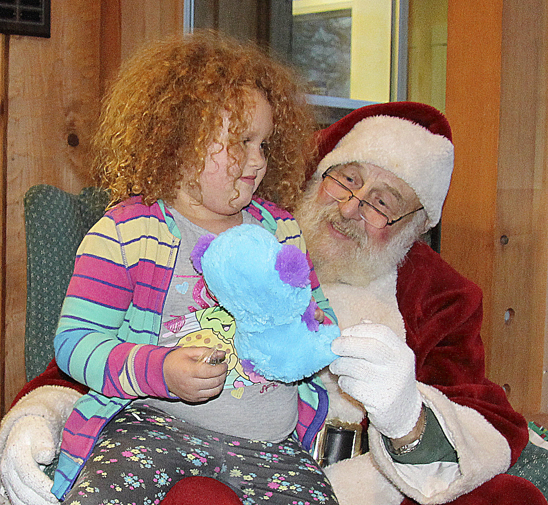 Holiday tree lighting with Santa