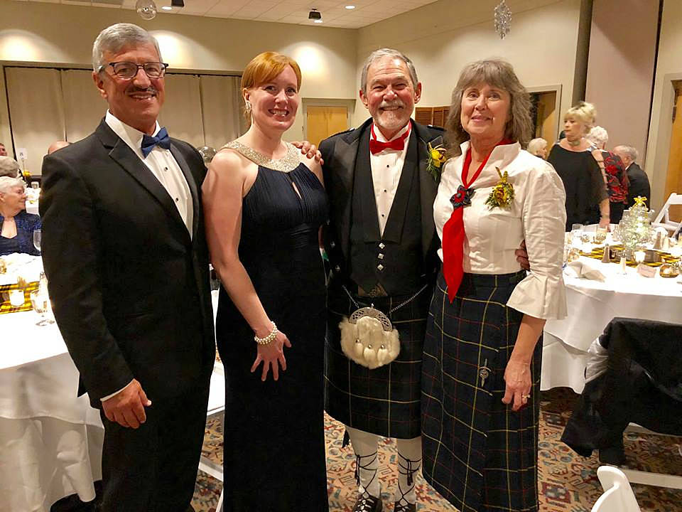 Left to right: Greg Courlas, Heather Black and Ben and Debbie Mcleod at Rosario Resort Spa for the Commodore’s Ball.