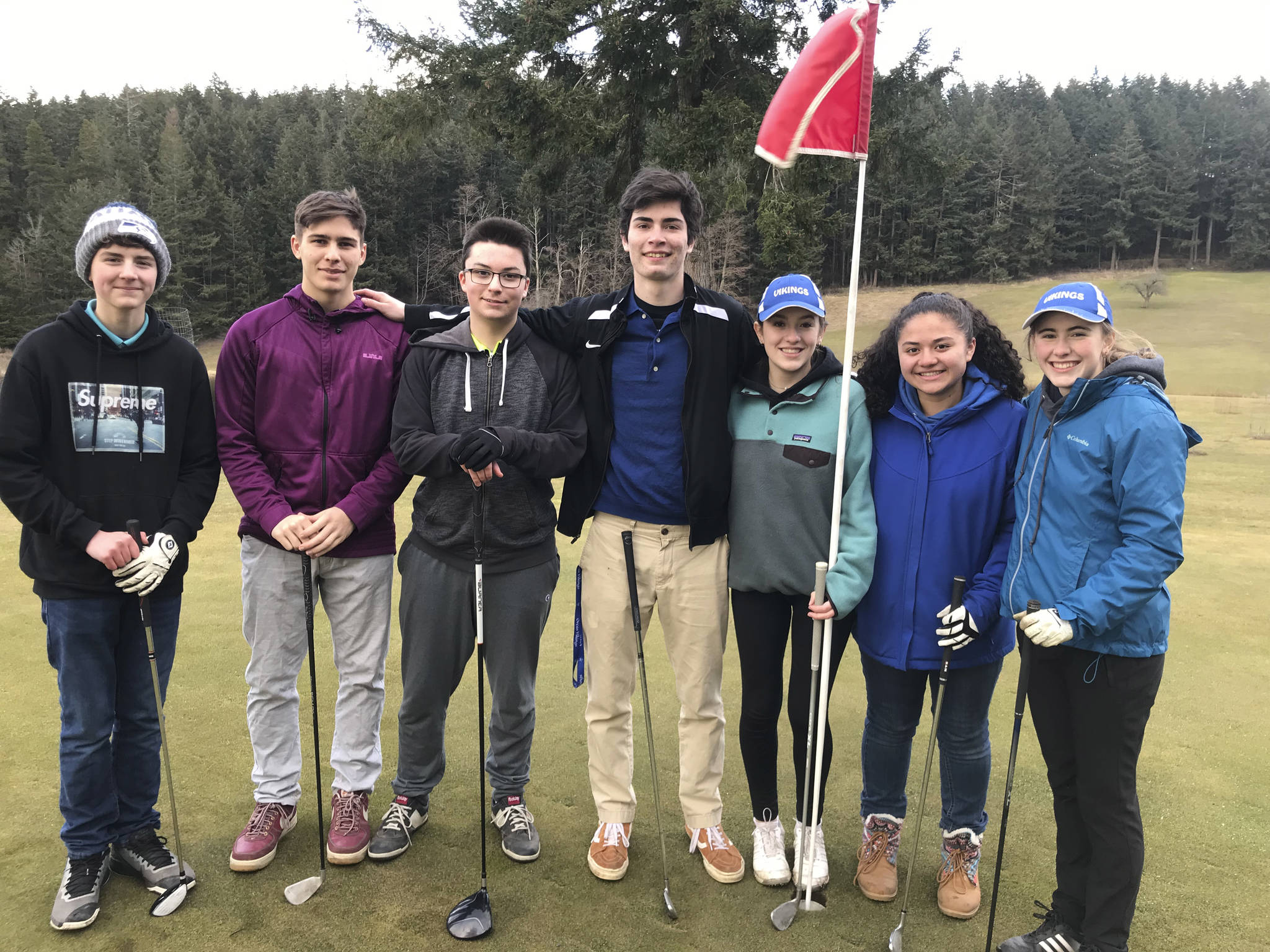 &lt;style type="text/css"&gt;&lt;/style&gt;                                Contributed photo                                 Viking golf team, left to right: Kai Ross, Max Clark-Matilla, Joseph Brewer, Ewan Lister, Zoe Lewis-Shunk, Tayla Malo and Maia Lewis-Shunk.