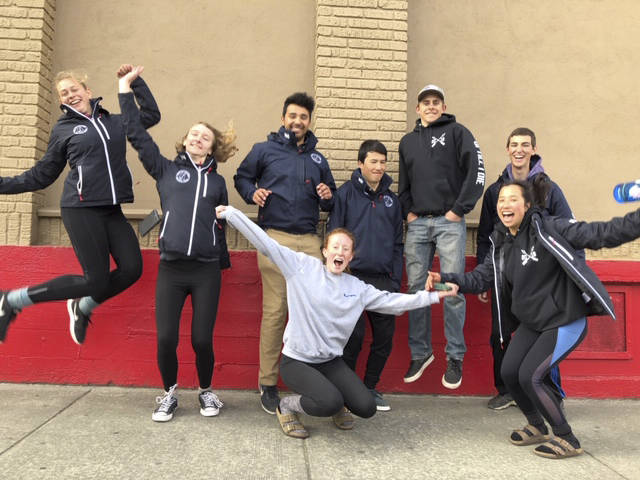 The Orcas High School sailing team in Bellingham.