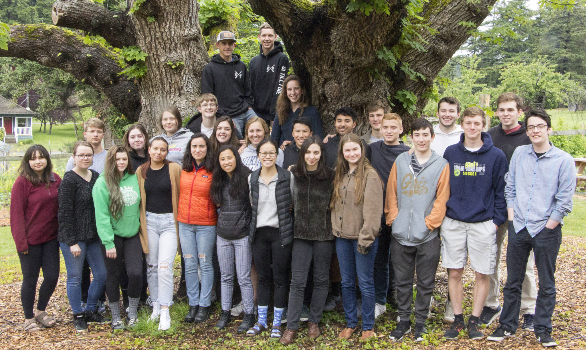 Colleen Smith/Staff Photo                                The 2019 Orcas High School graduating class. Senior projects will be presented on Tuesday, June 11.