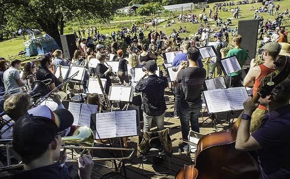 Contributed photo/Maxwell Balmain                                A beautiful sound on a magnificent day helped draw a nice crowd to Doe Bay Resort in 2018. This year should be even better. The concert is free and open go the public, a gift from Doe Bay Resort to the neighborhood.