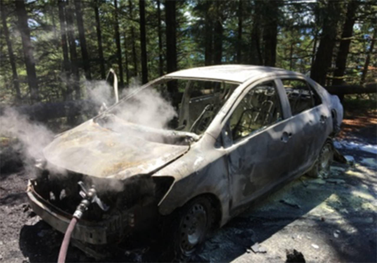 Orcas Fire extinguishes car blaze in Moran