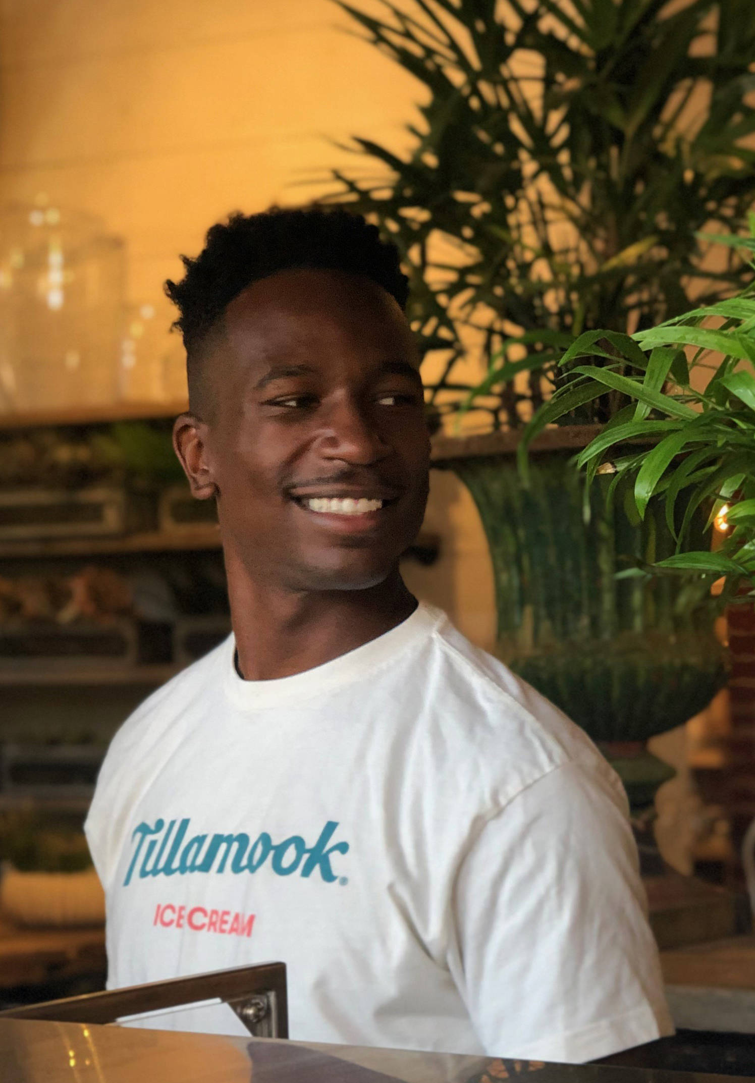 <strong>Leesa Ellis/contributed photo</strong>                                <em>Cresundo Whitaker at a Tillamook marketing event.</em>