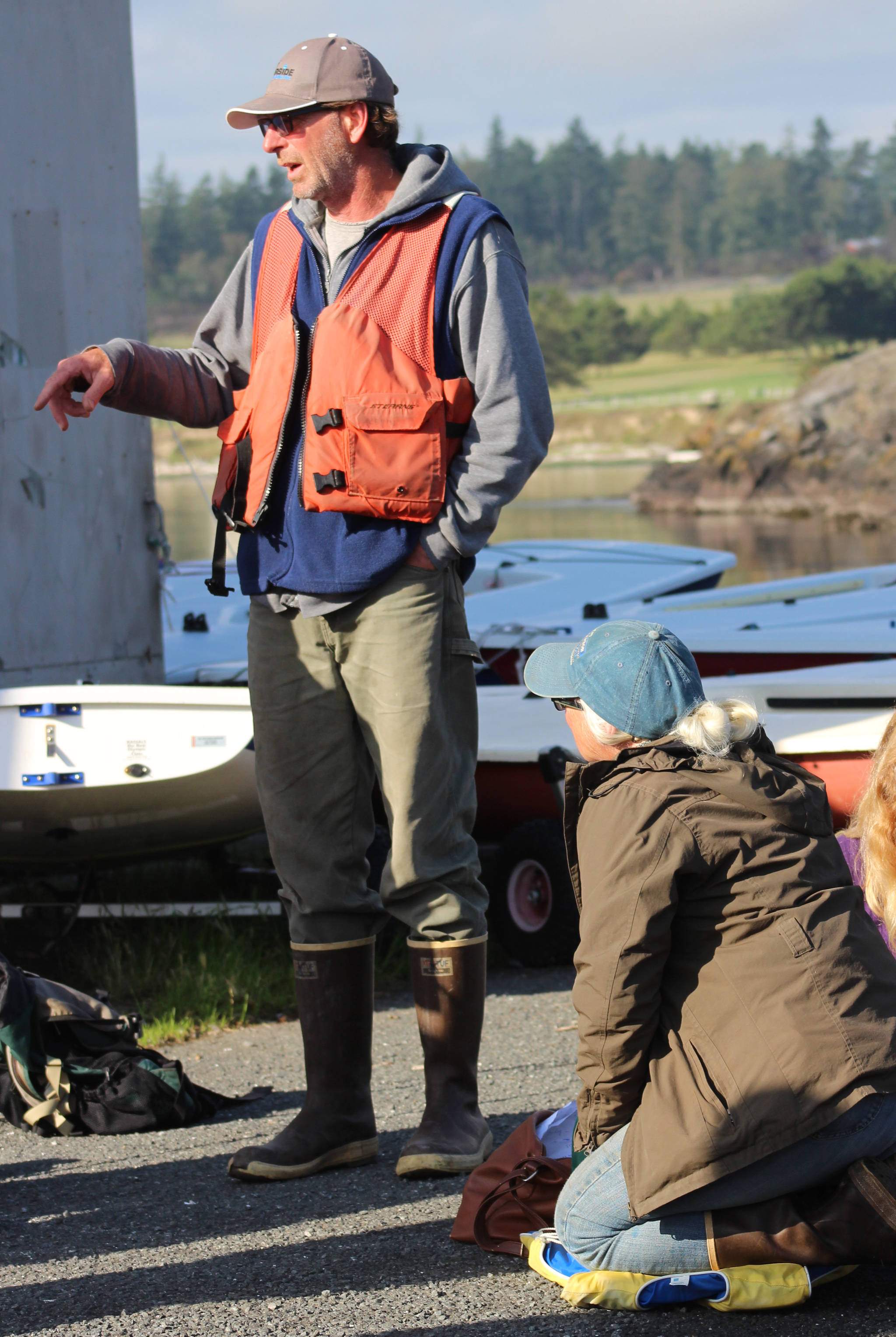 Heather Spaulding/staff photo                                Participants in the planned water exercise on Sept. 21 at Jackson Beach.