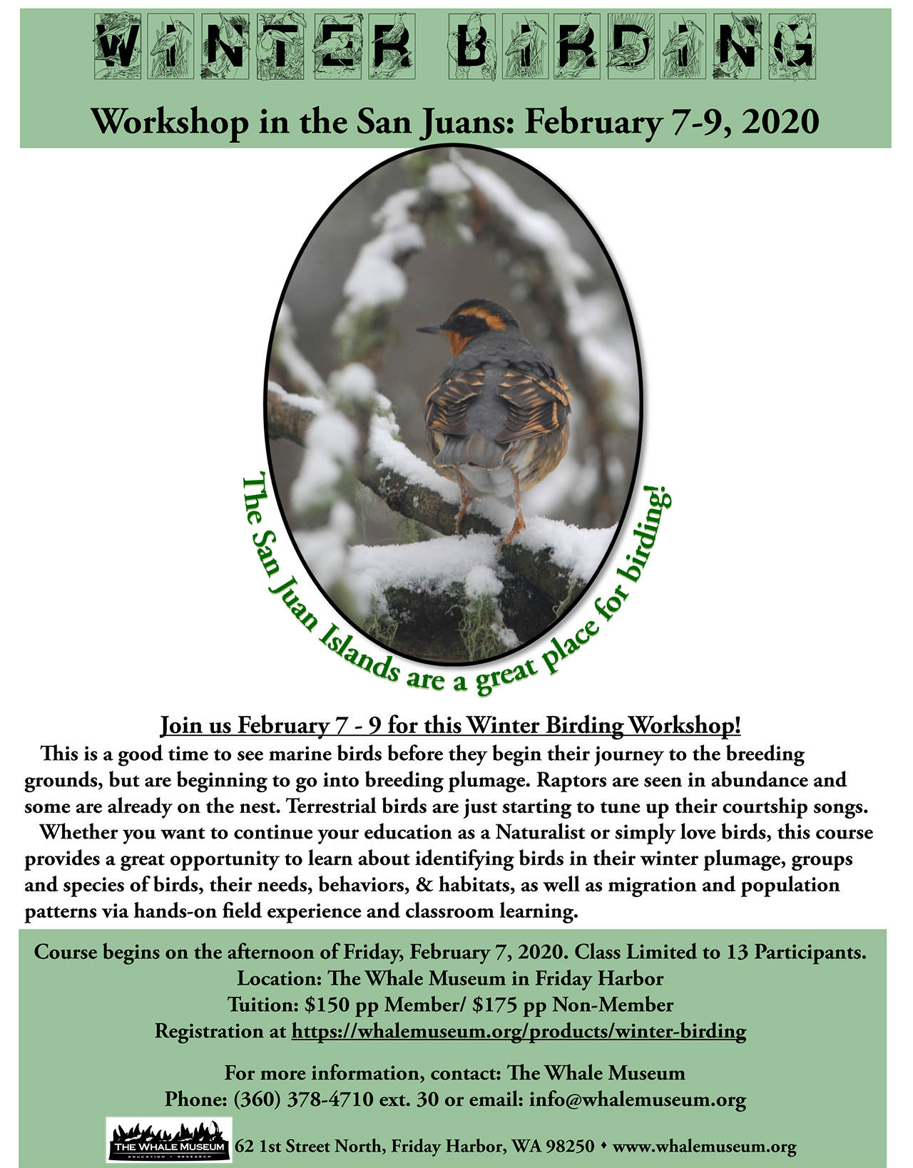 Winter Birding Workshop in the San Juans